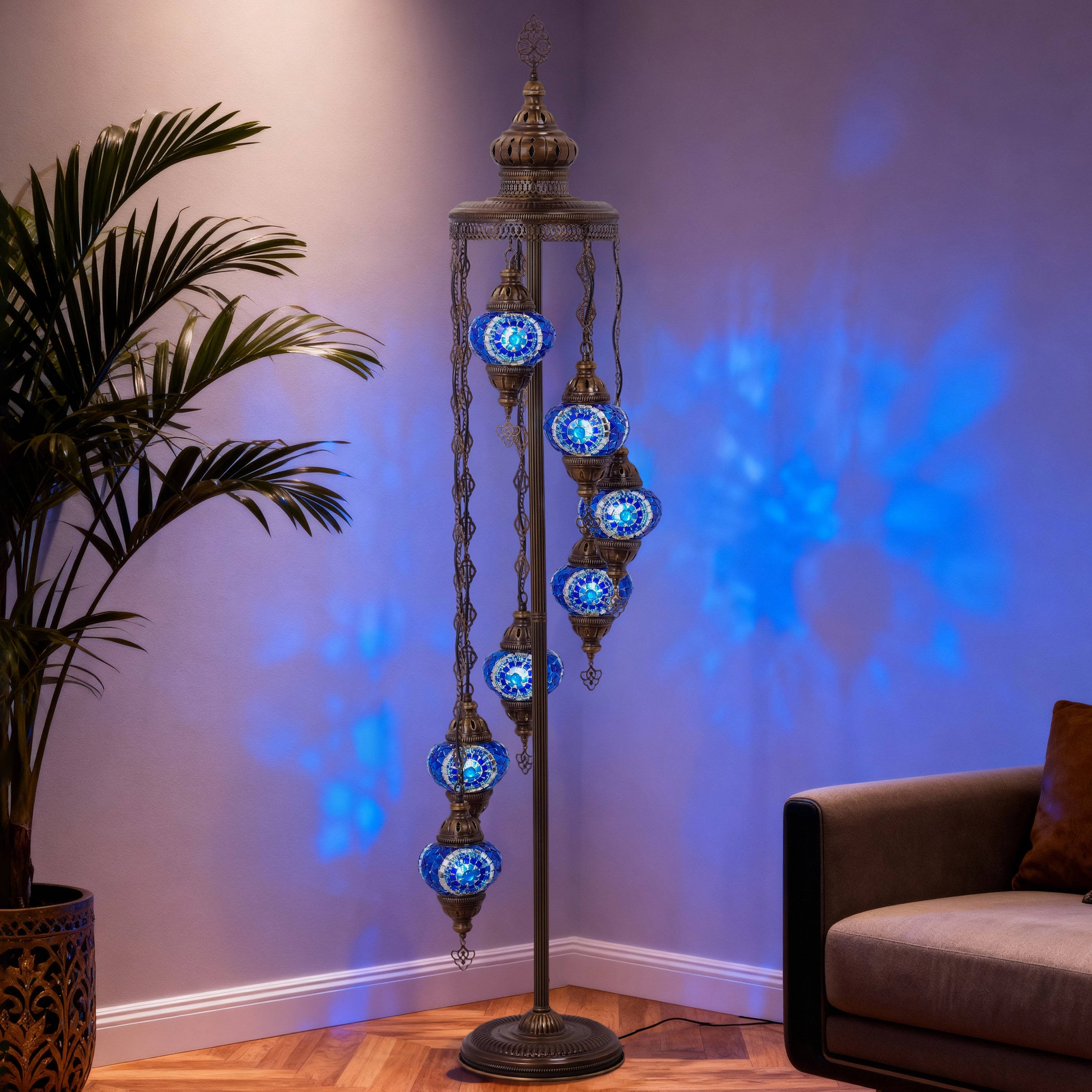 7-Globe Mosaic Floor Lamp