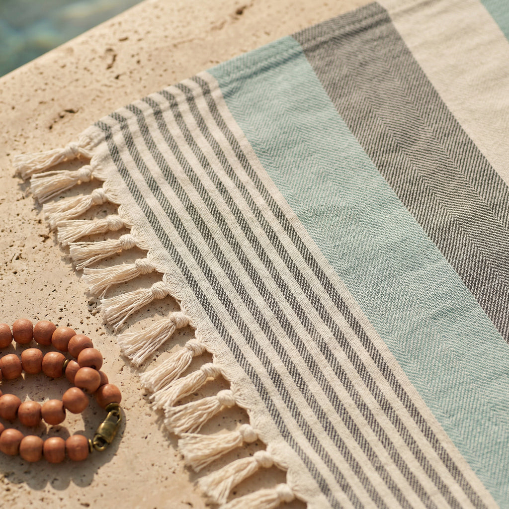 Water Green Premium Turkish Cotton Peshtemal – Lightweight Spa & Beach Towel, Soft, Absorbent & Quick Dry (APS-01)