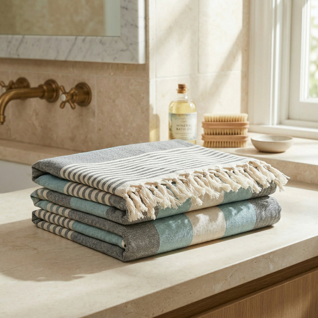 Water Green Premium Turkish Cotton Peshtemal – Lightweight Spa & Beach Towel, Soft, Absorbent & Quick Dry (APS-01)