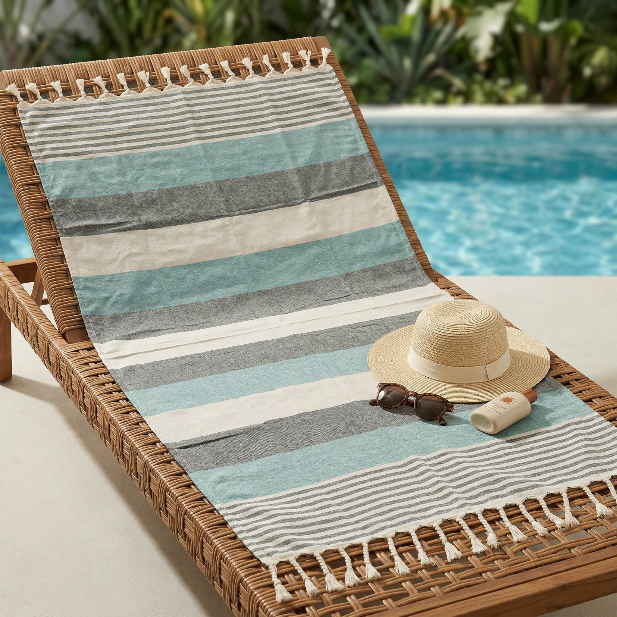 Water Green Premium Turkish Cotton Peshtemal – Lightweight Spa & Beach Towel, Soft, Absorbent & Quick Dry (APS-01)