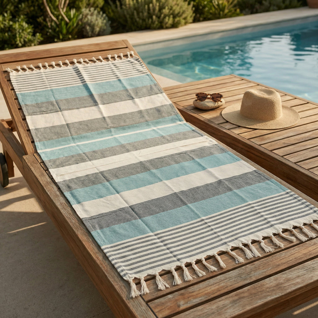 Water Green Premium Turkish Cotton Peshtemal – Lightweight Spa & Beach Towel, Soft, Absorbent & Quick Dry (APS-01)