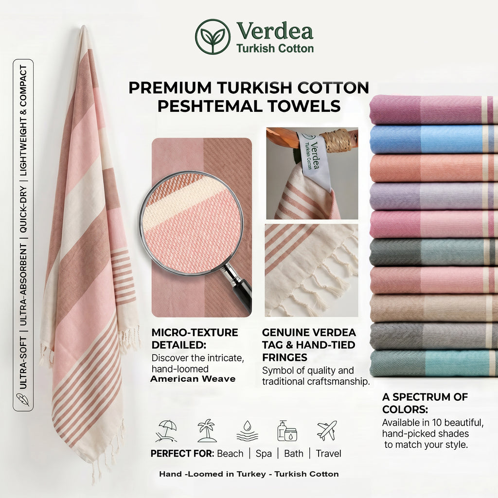 Plum color Premium Turkish Cotton Peshtemal – Lightweight Spa & Beach Towel, Soft, Absorbent & Quick Dry (APS-01)