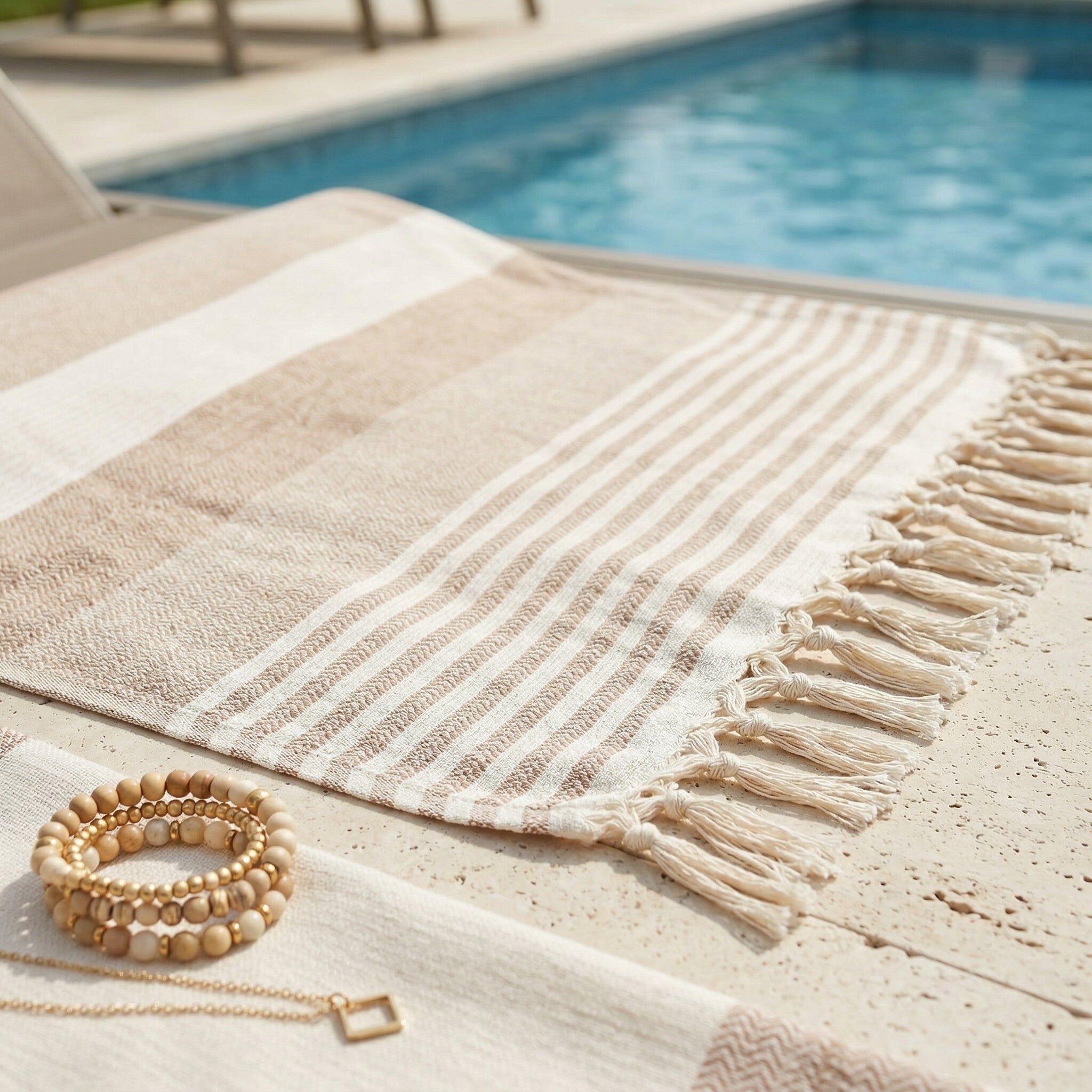 Earthy Brown Premium Turkish Cotton Peshtemal – Lightweight Spa & Beach Towel, Soft, Absorbent & Quick Dry (HPS-01)