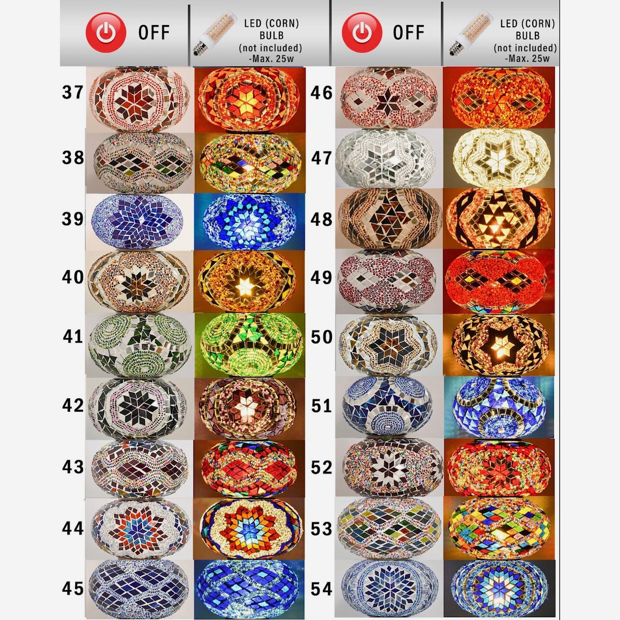 Replacement Mosaic GLobe (Large)