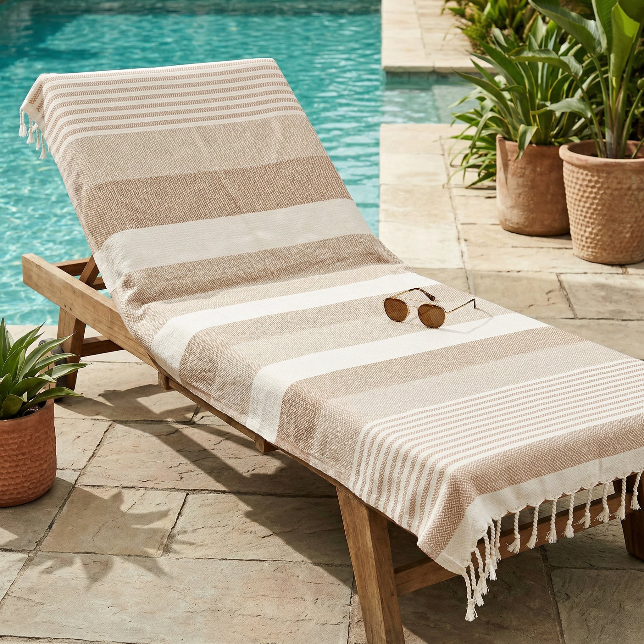 Earthy Brown Premium Turkish Cotton Peshtemal – Lightweight Spa & Beach Towel, Soft, Absorbent & Quick Dry (HPS-01)