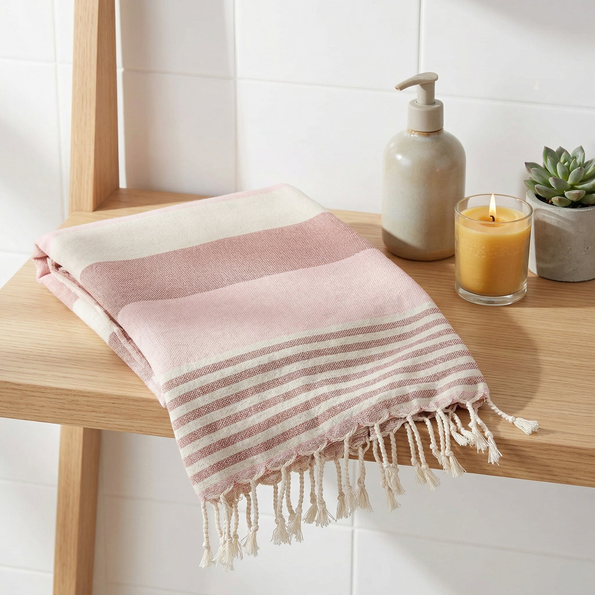 Plum color Premium Turkish Cotton Peshtemal – Lightweight Spa & Beach Towel, Soft, Absorbent & Quick Dry (APS-01)