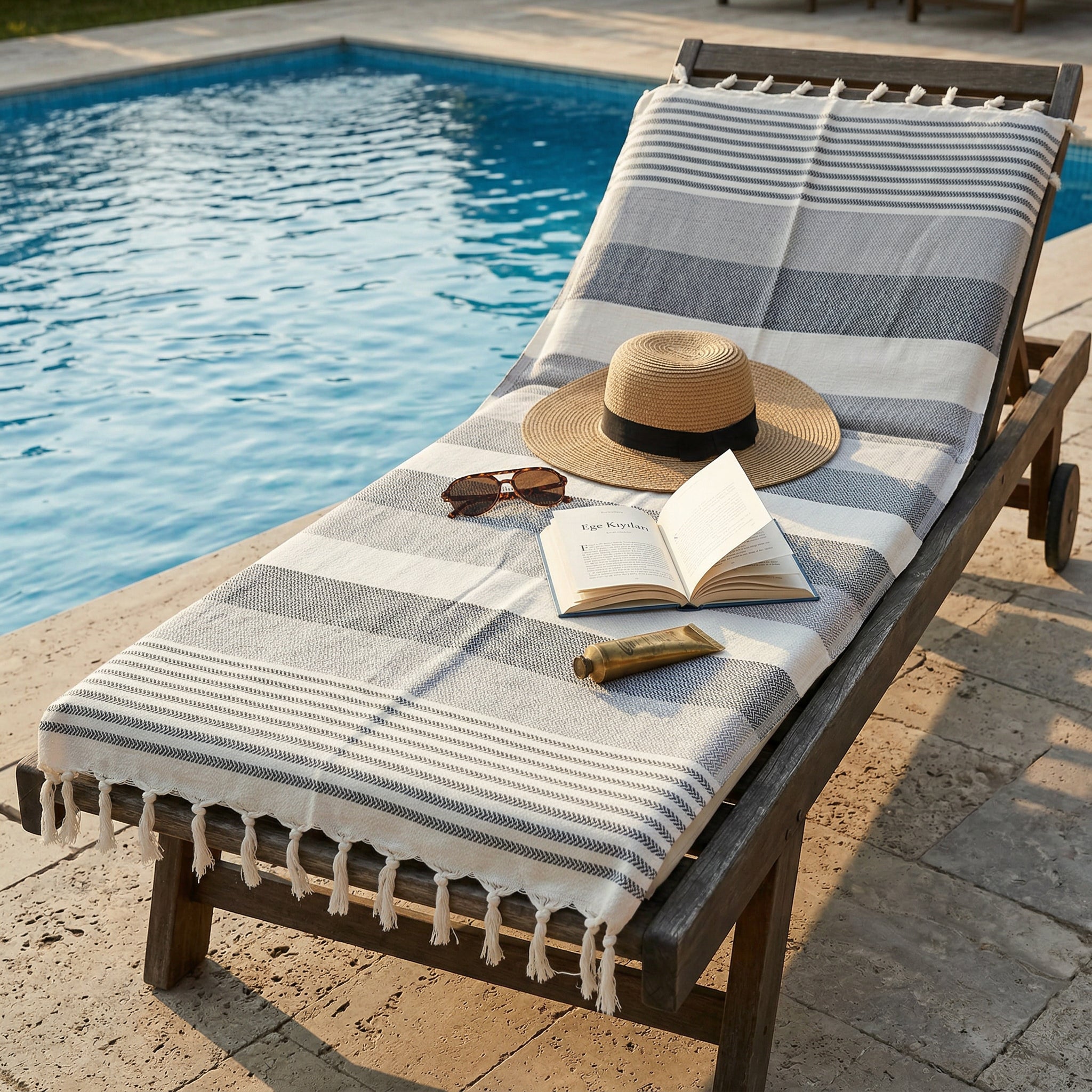 Black Grey Premium Turkish Cotton Peshtemal – Lightweight Spa & Beach Towel, Soft, Absorbent & Quick Dry (HPS-01)