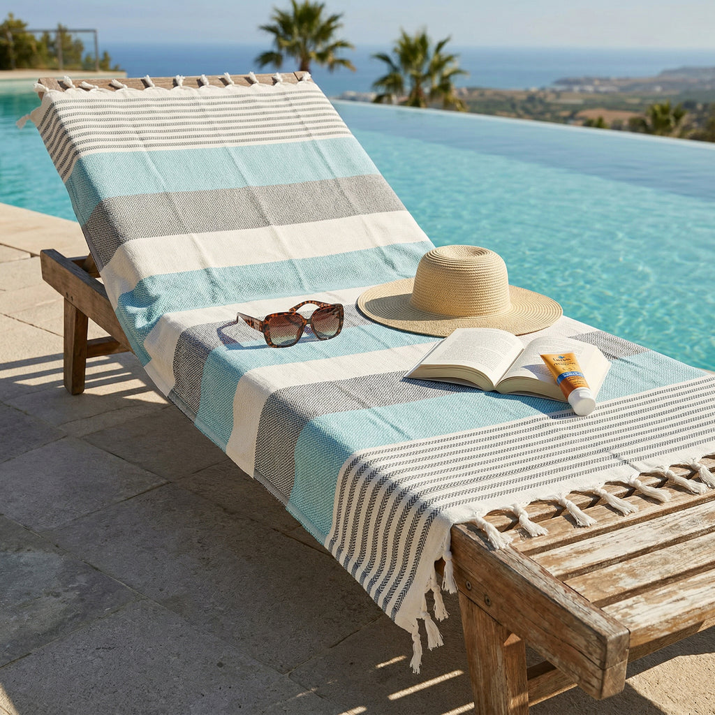 Green Premium Turkish Cotton Peshtemal – Lightweight Spa & Beach Towel, Soft, Absorbent & Quick Dry (HPS-01)