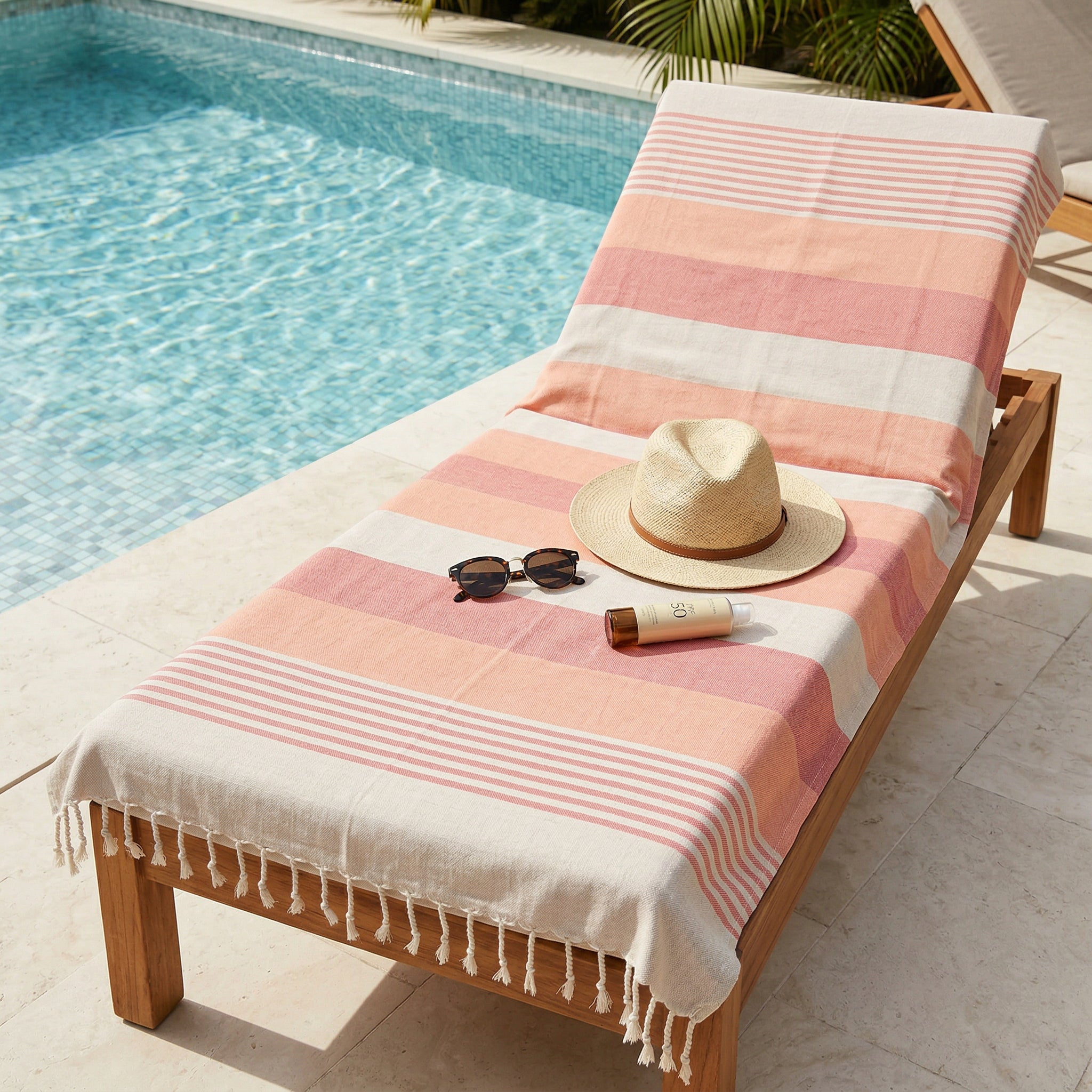 Orange Premium Turkish Cotton Peshtemal – Lightweight Spa & Beach Towel, Soft, Absorbent & Quick Dry (APS-01)