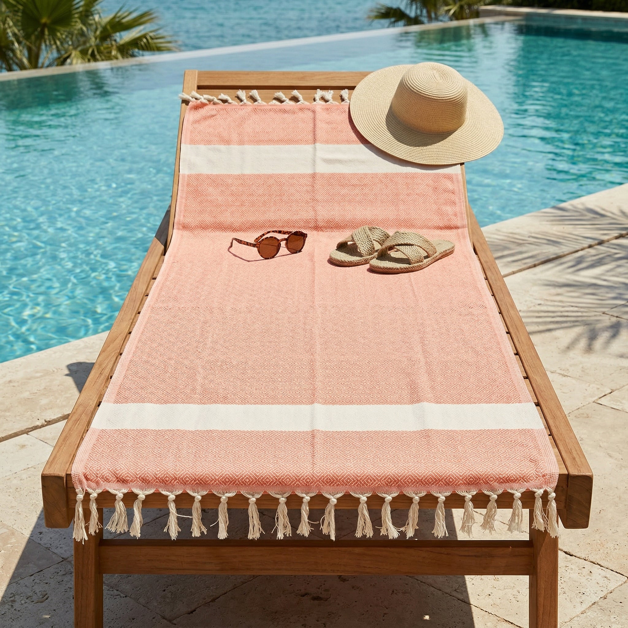 Orange Diamond Premium Turkish Cotton Peshtemal – Lightweight Spa & Beach Towel, Soft, Absorbent & Quick Dry (EPS-01)