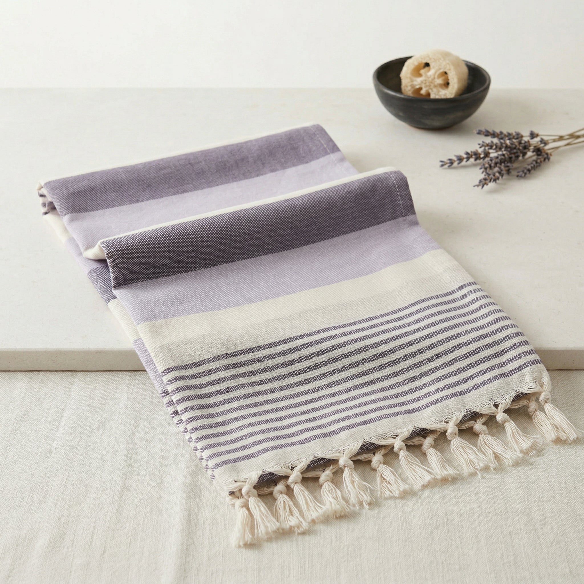 Purple Premium Turkish Cotton Peshtemal – Lightweight Spa & Beach Towel, Soft, Absorbent & Quick Dry (APS-01)