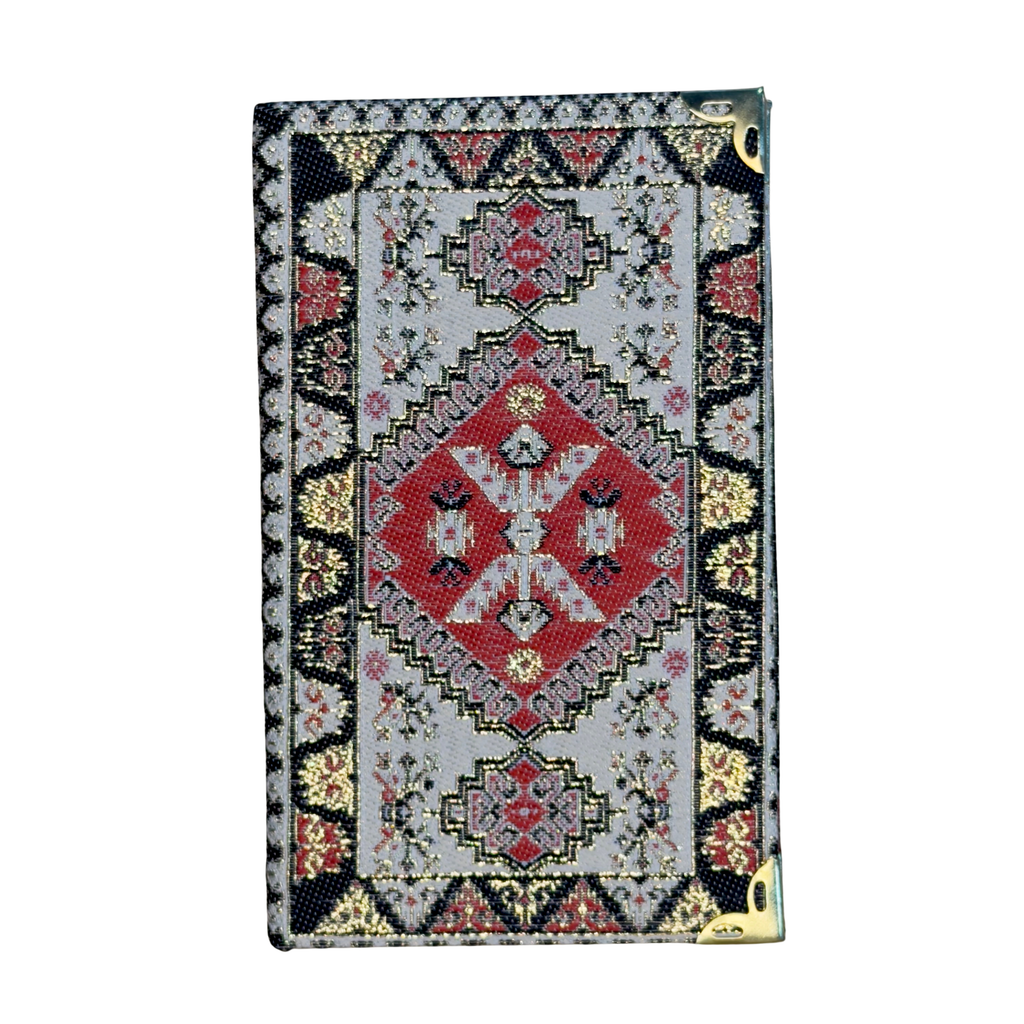 Mini Woven Fabric Journal Notebook – Assorted Turkish Inspired Designs – 3.5 x 5.5 Inch Pocket Notebook