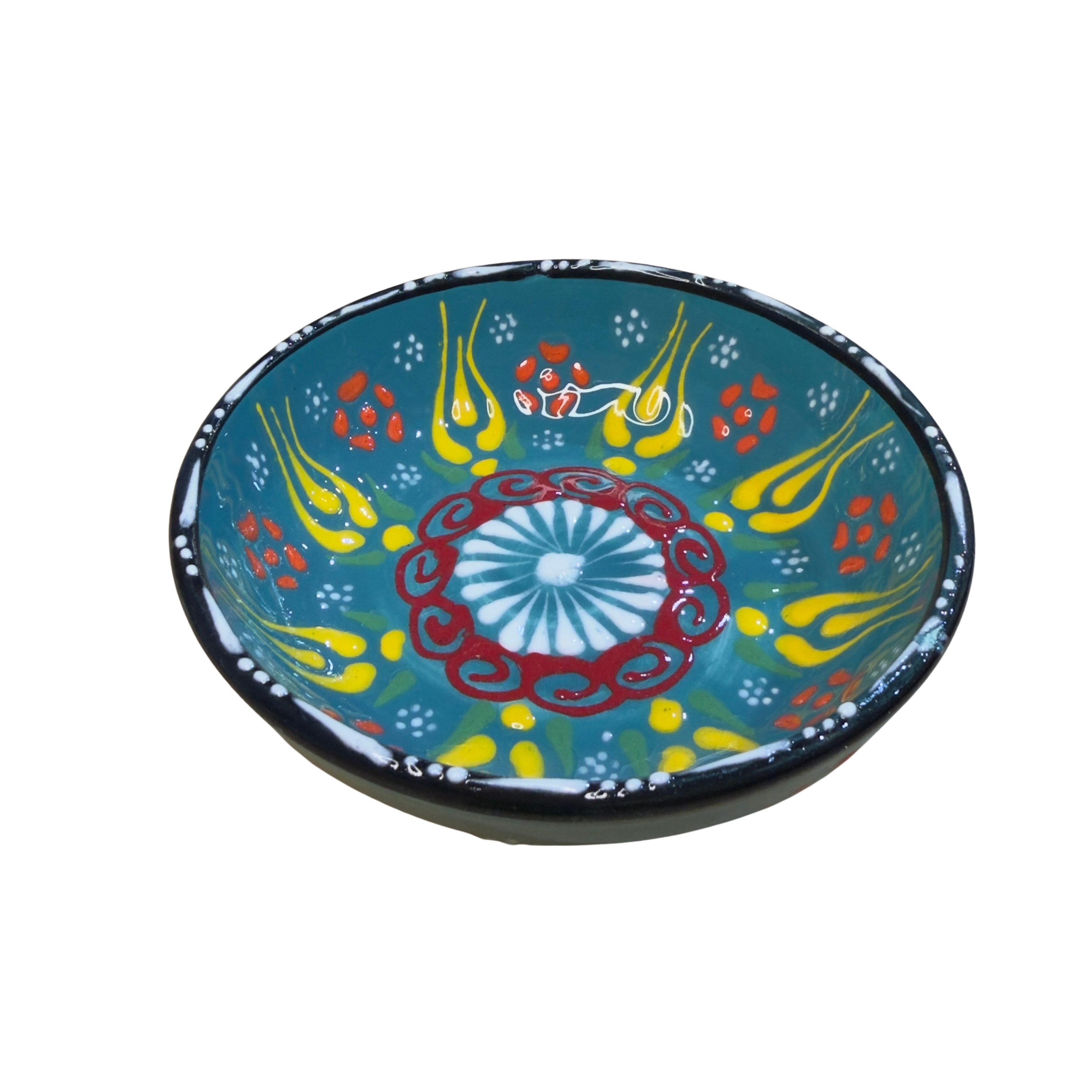 Handmade Turkish Ceramic Serving Bowl – 4.75" – Assorted Designs