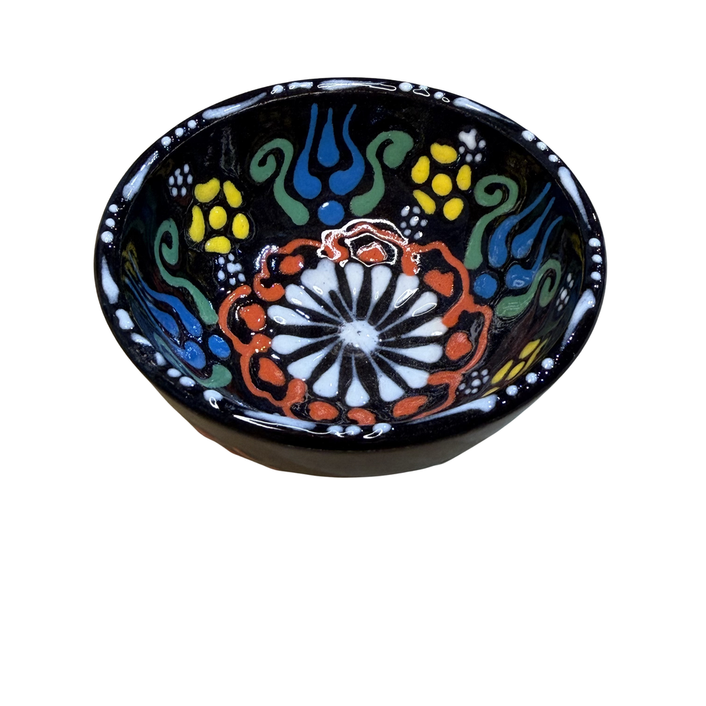 Handmade Turkish Ceramic Dip Bowl – 3" – Assorted Designs