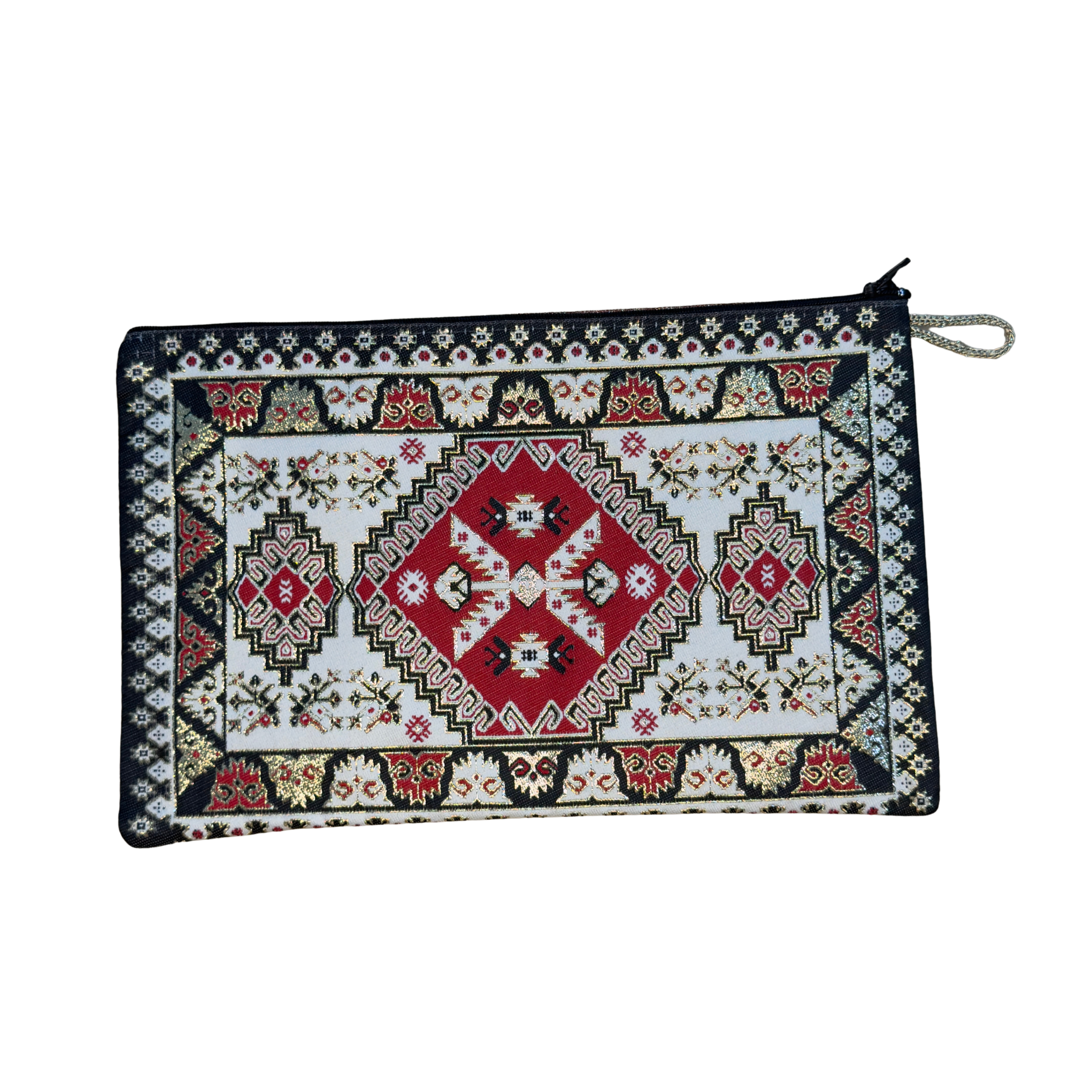 Woven Medium Zip Wallet – Assorted Turkish Inspired Patterns – Polyester Fabric – 8.5 x 5.5 in