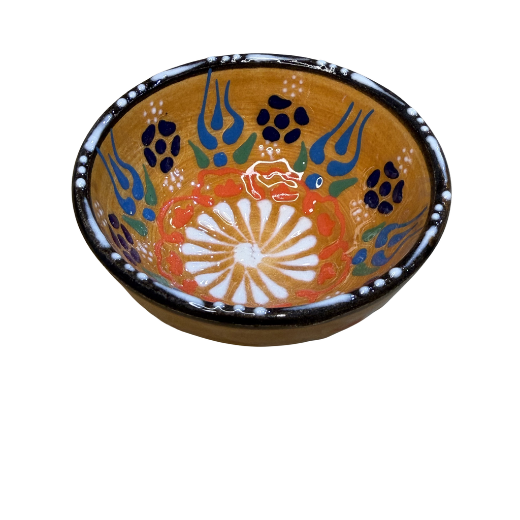 Handmade Turkish Ceramic Dip Bowl – 3" – Assorted Designs