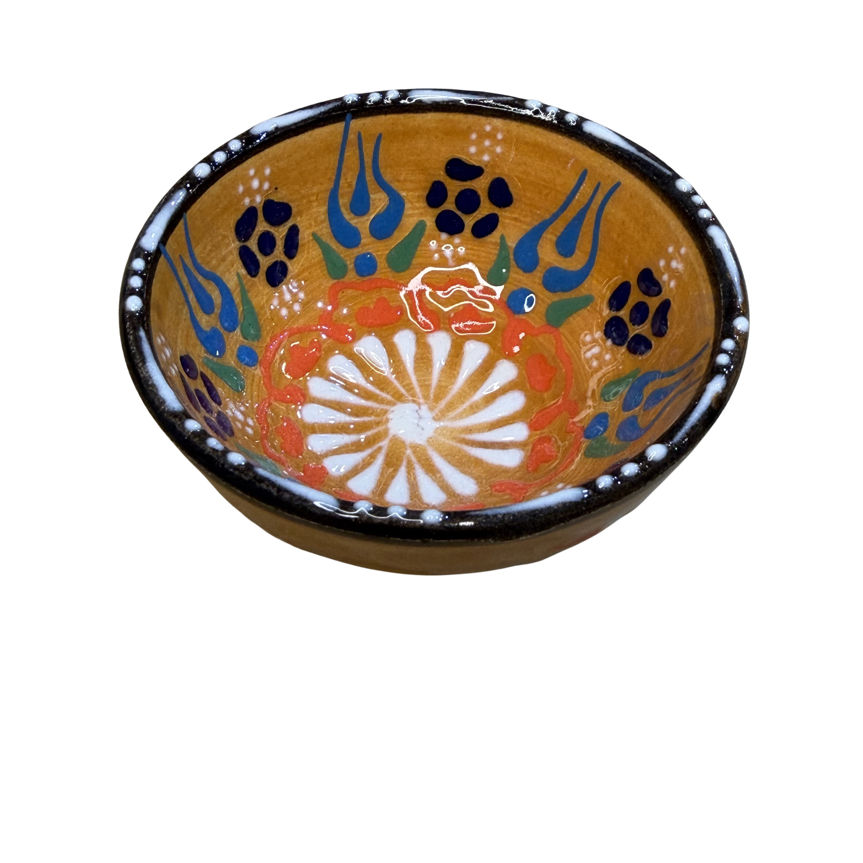 Handmade Turkish Ceramic Dip Bowl – 3" – Assorted Designs