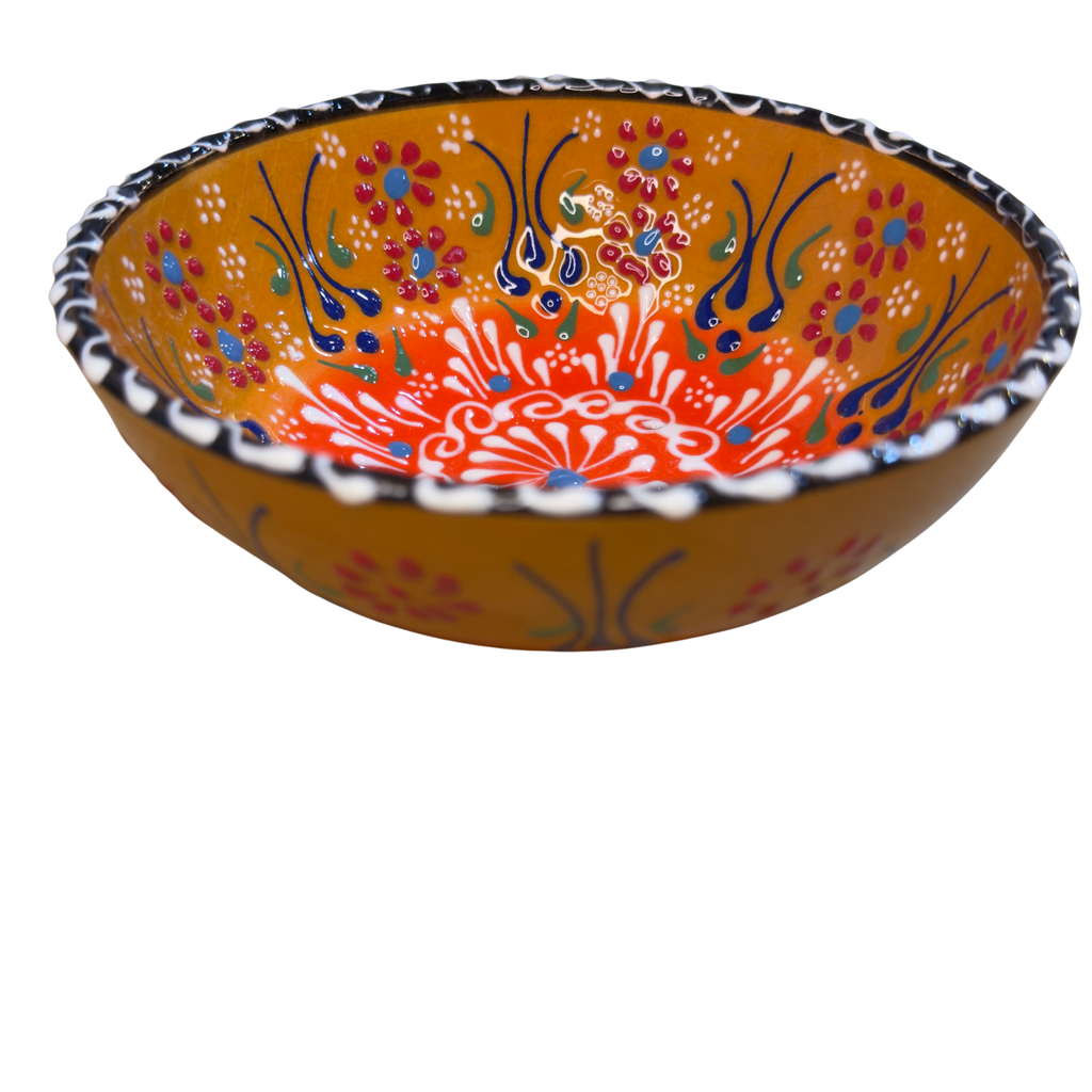 Handmade Turkish Ceramic Serving Bowl – 6.5" – Assorted Designs