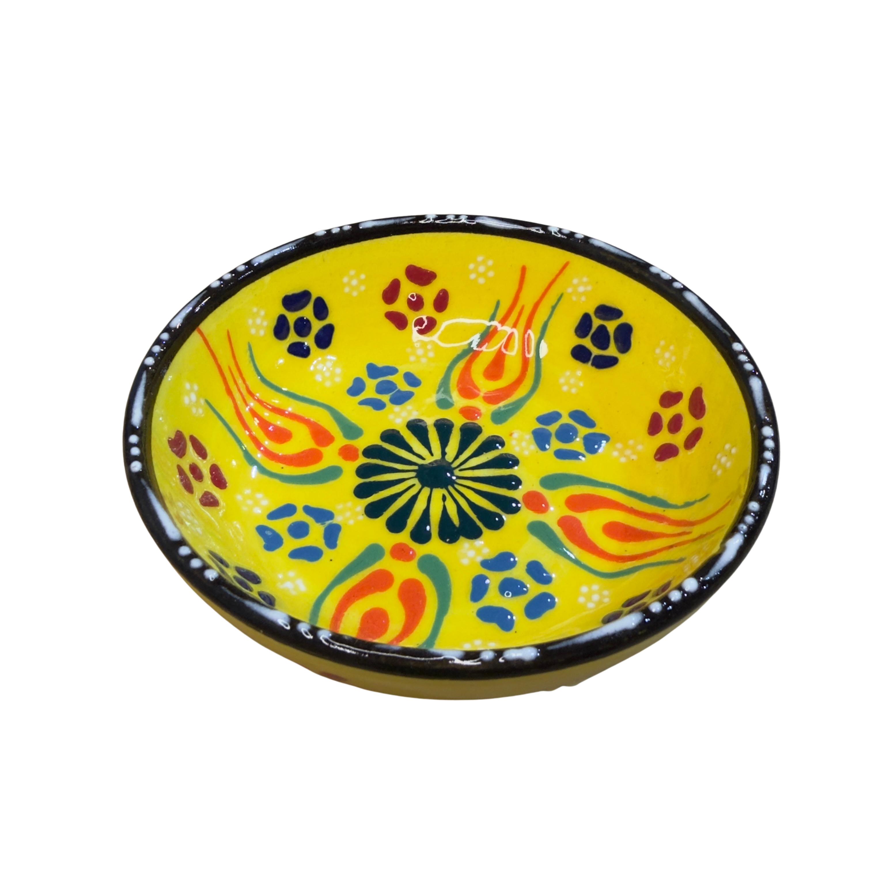Handmade Turkish Ceramic Serving Bowl – 4.75" – Assorted Designs