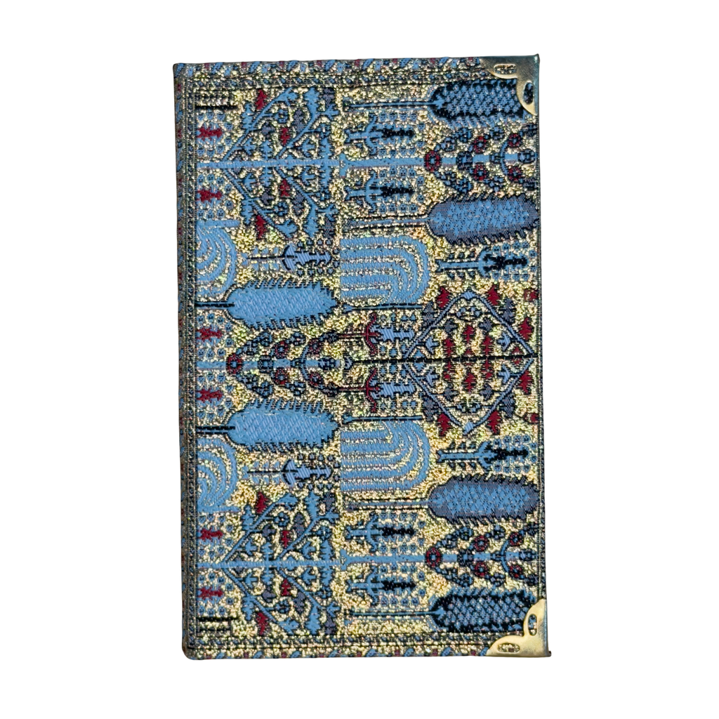 Mini Woven Fabric Journal Notebook – Assorted Turkish Inspired Designs – 3.5 x 5.5 Inch Pocket Notebook