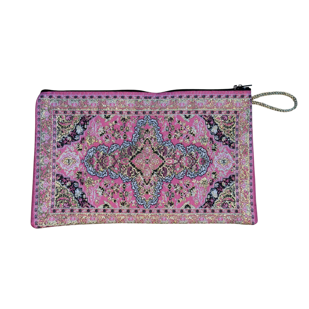 Woven Medium Zip Wallet – Assorted Turkish Inspired Patterns – Polyester Fabric – 8.5 x 5.5 in