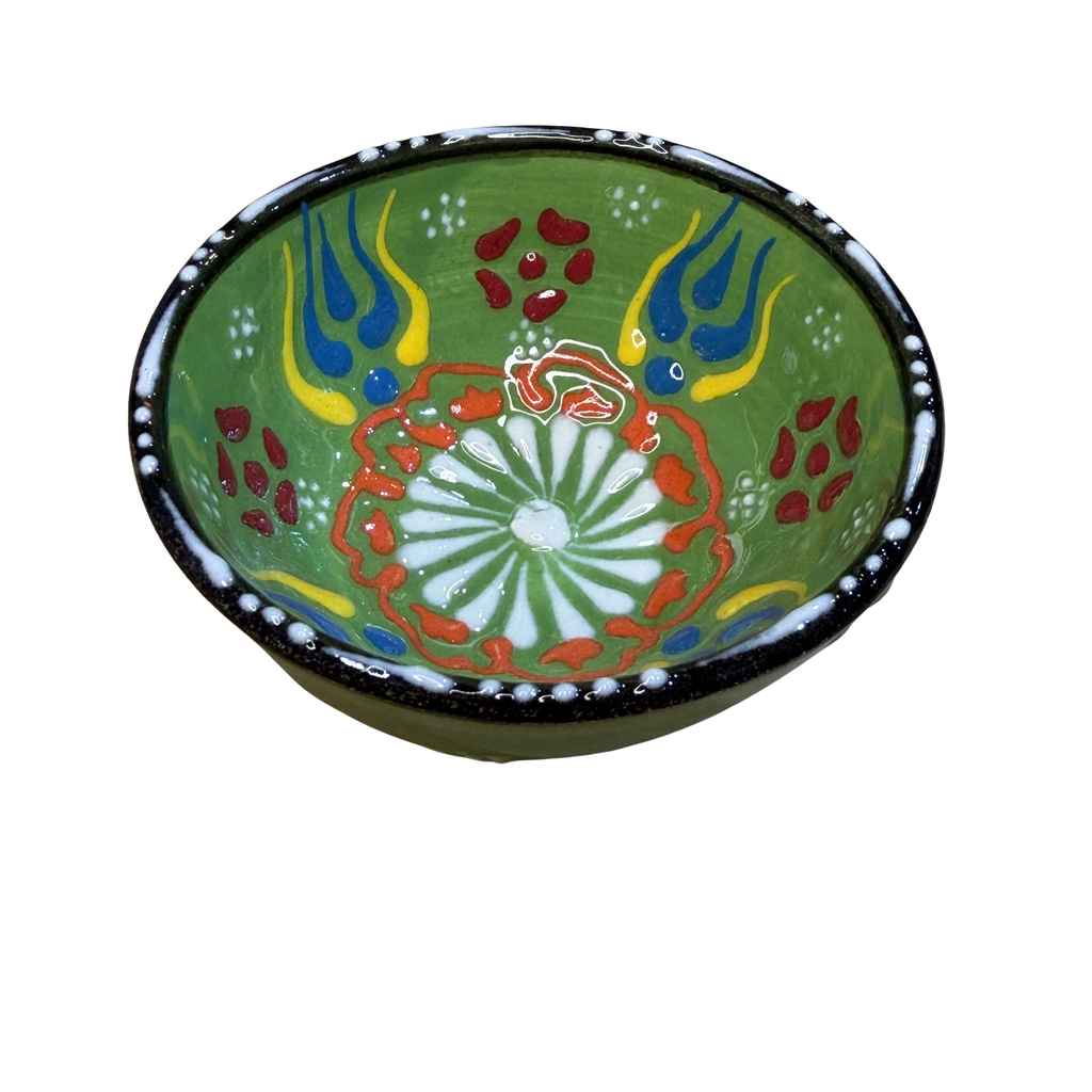 Handmade Turkish Ceramic Dip Bowl – 3" – Assorted Designs