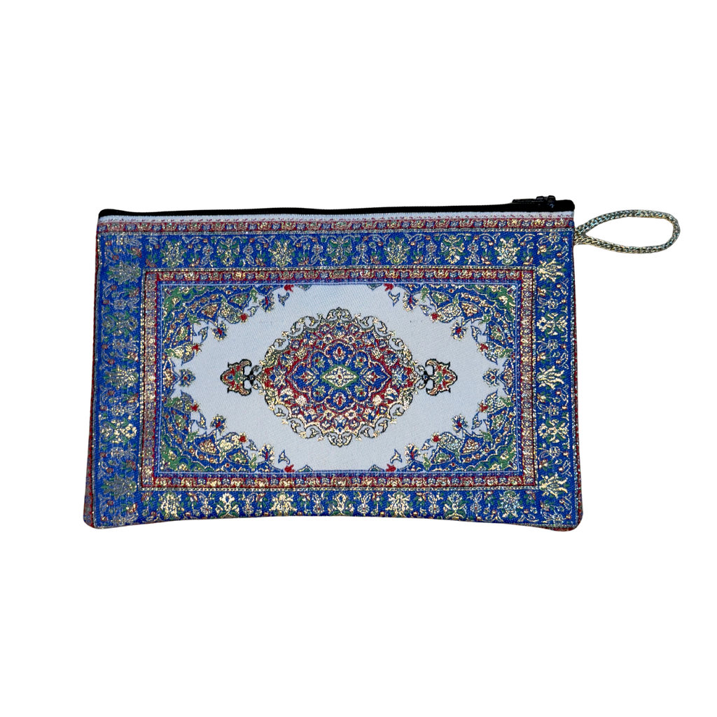 Woven Medium Zip Wallet – Assorted Turkish Inspired Patterns – Polyester Fabric – 8.5 x 5.5 in