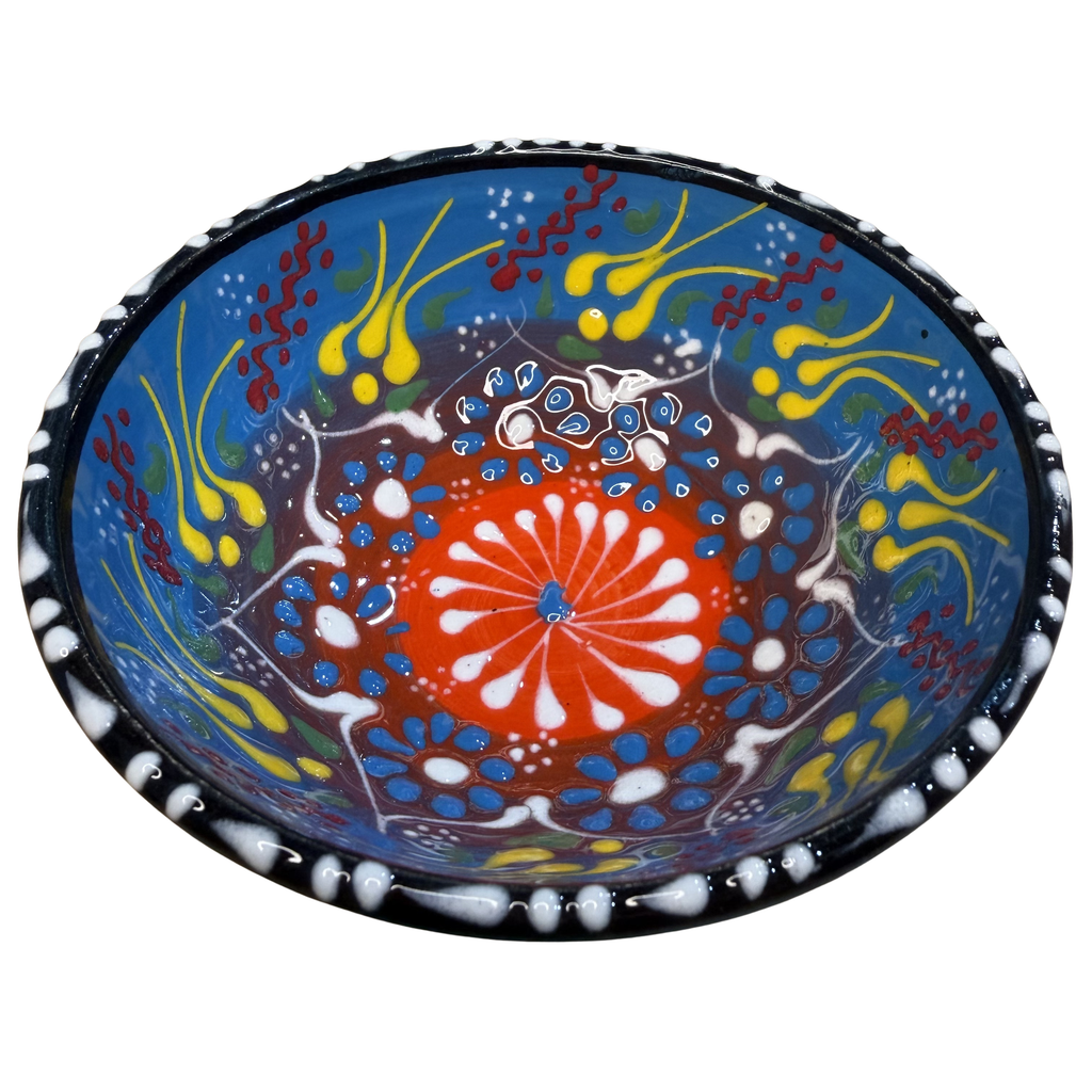 Handmade Turkish Ceramic Serving Bowl – 5" – Assorted Designs