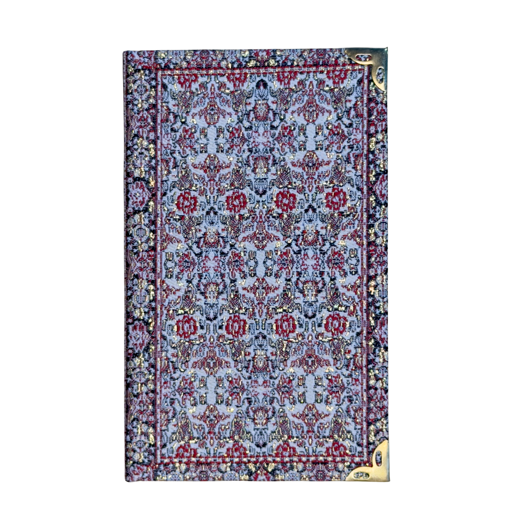 Mini Woven Fabric Journal Notebook – Assorted Turkish Inspired Designs – 3.5 x 5.5 Inch Pocket Notebook