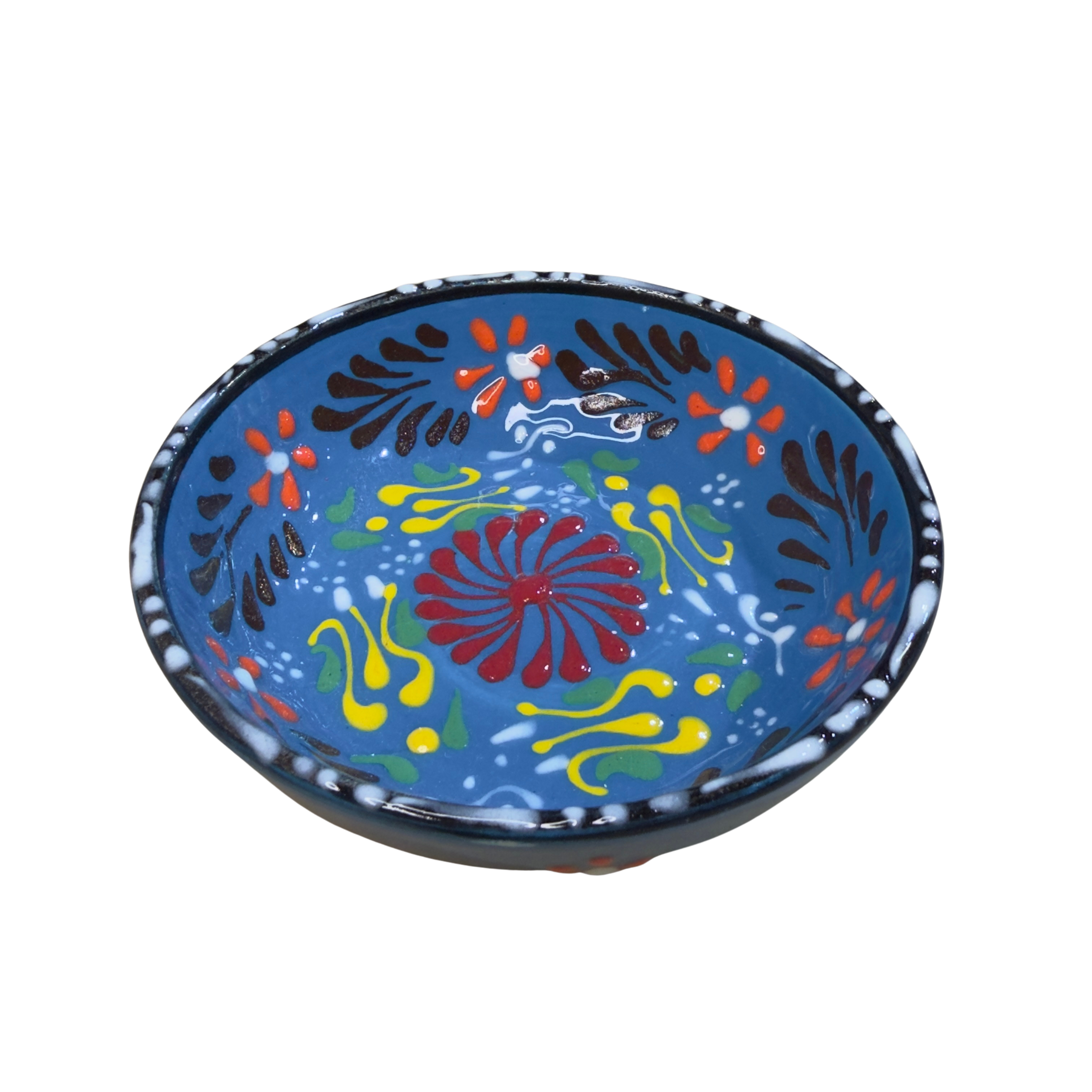 Handmade Turkish Ceramic Serving Bowl – 4.75" – Assorted Designs