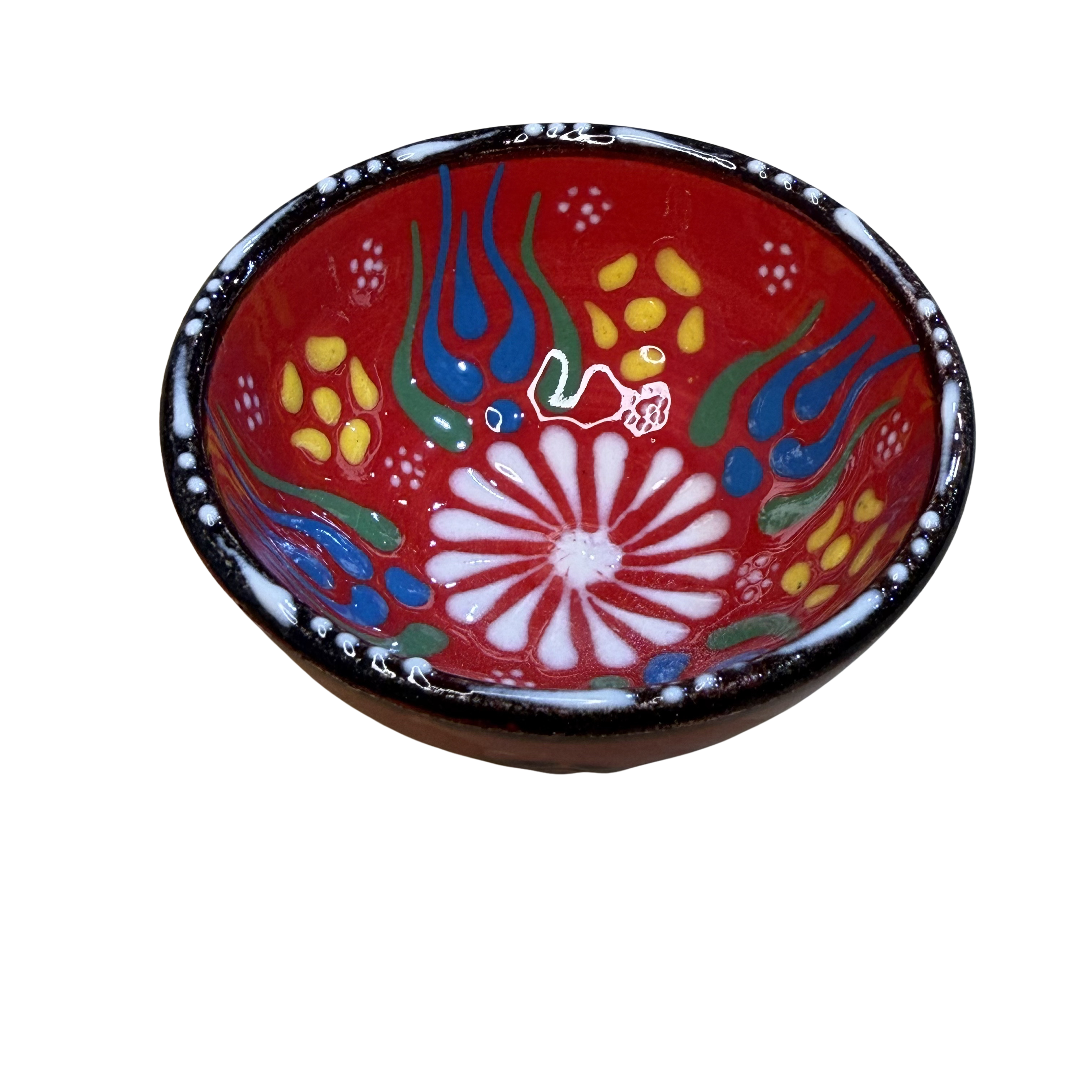 Handmade Turkish Ceramic Dip Bowl – 3" – Assorted Designs