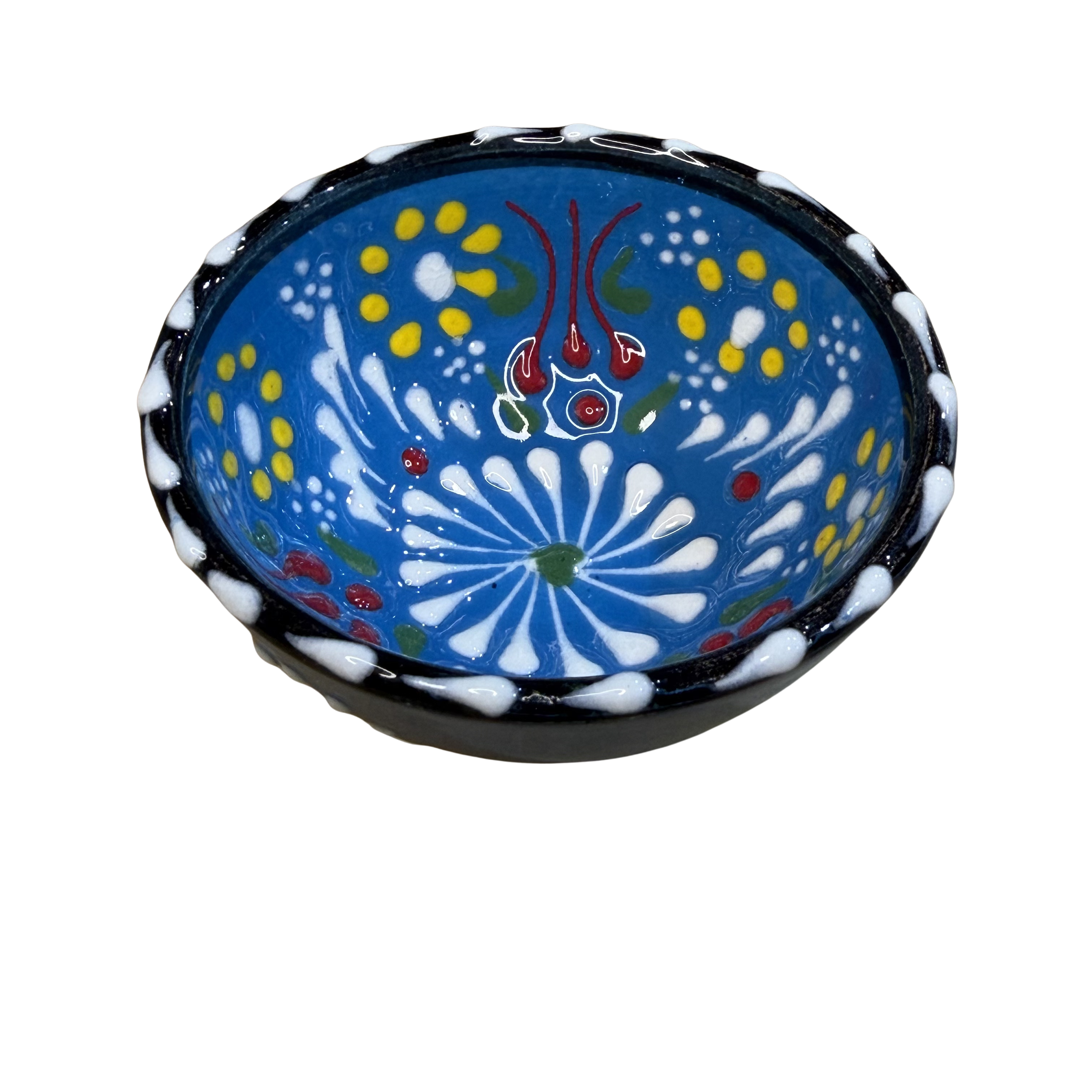 Handmade Turkish Ceramic Dip Bowl – 3" – Assorted Designs
