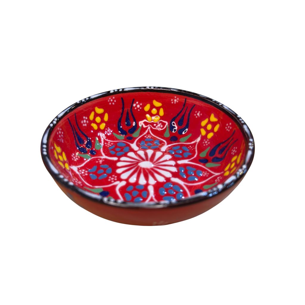 Handmade Turkish Ceramic Serving Bowl – 4.75" – Assorted Designs