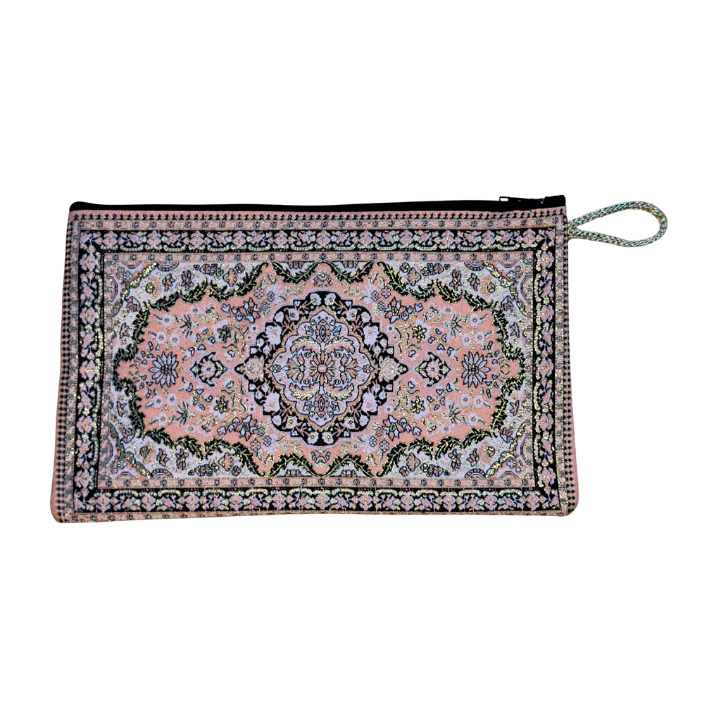 Woven Medium Zip Wallet – Assorted Turkish Inspired Patterns – Polyester Fabric – 8.5 x 5.5 in