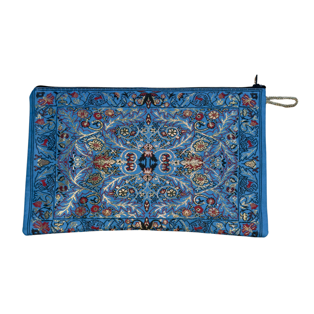 Woven Medium Zip Wallet – Assorted Turkish Inspired Patterns – Polyester Fabric – 8.5 x 5.5 in
