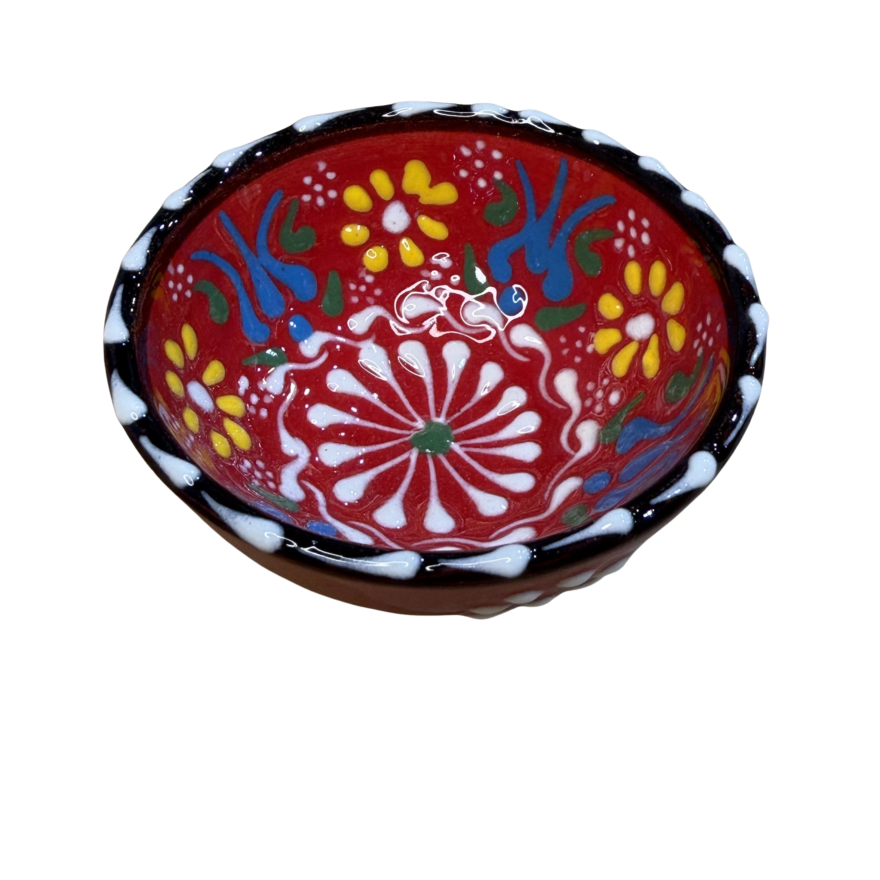 Handmade Turkish Ceramic Dip Bowl – 3" – Assorted Designs