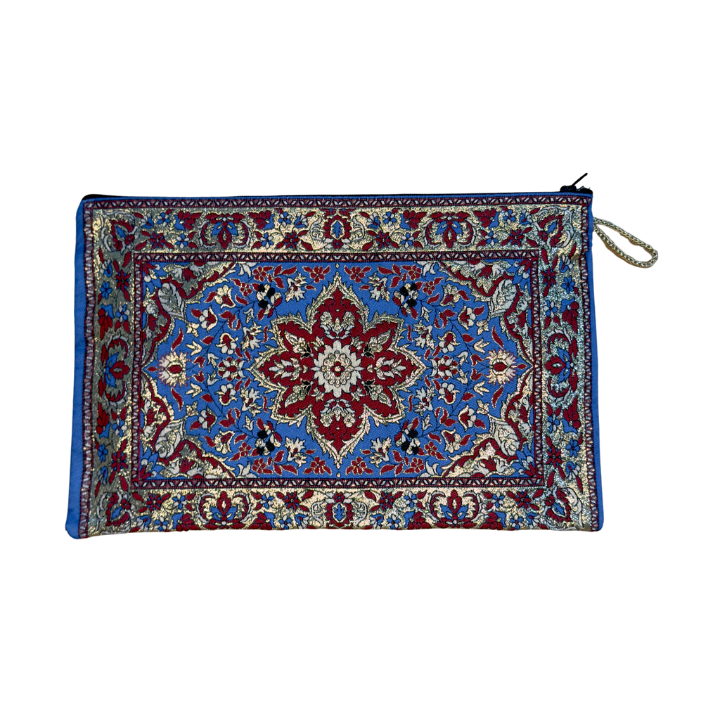 Woven Medium Zip Wallet – Assorted Turkish Inspired Patterns – Polyester Fabric – 8.5 x 5.5 in