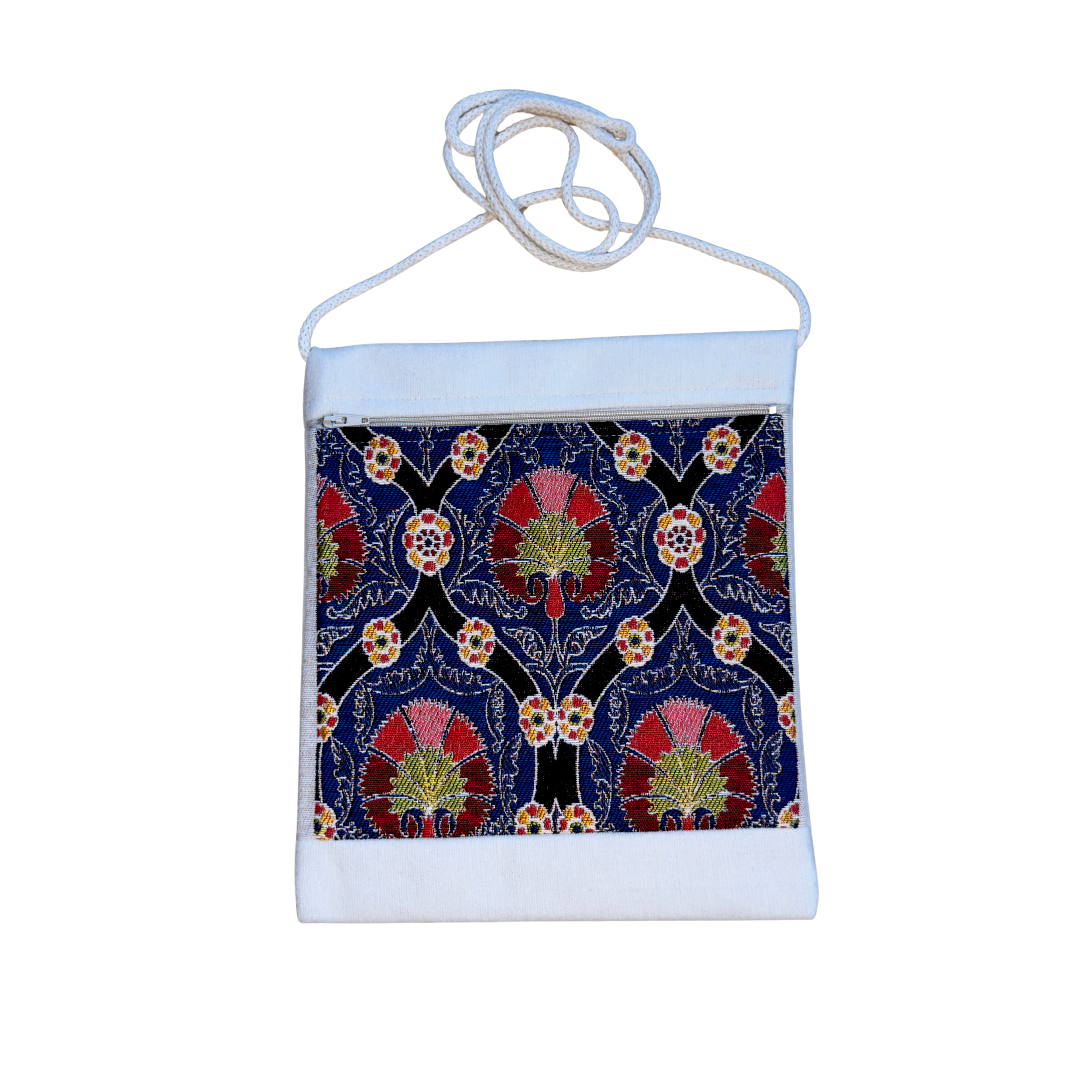 Assorted Tapestry Crossbody Bags – 8" x 10" Woven Art Shoulder Bags – Wholesale Zippered Canvas Crossbody Purse – Mixed Designs & Colors