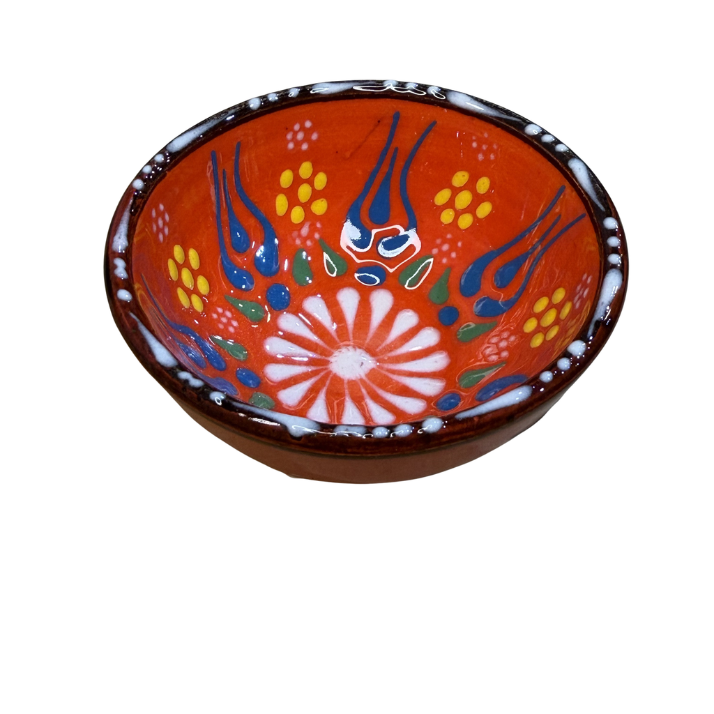 Handmade Turkish Ceramic Dip Bowl – 3" – Assorted Designs