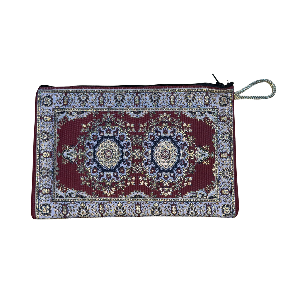 Woven Medium Zip Wallet – Assorted Turkish Inspired Patterns – Polyester Fabric – 8.5 x 5.5 in