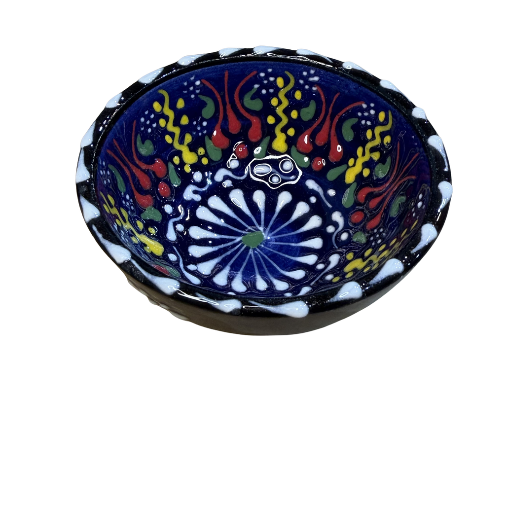 Handmade Turkish Ceramic Dip Bowl – 3" – Assorted Designs