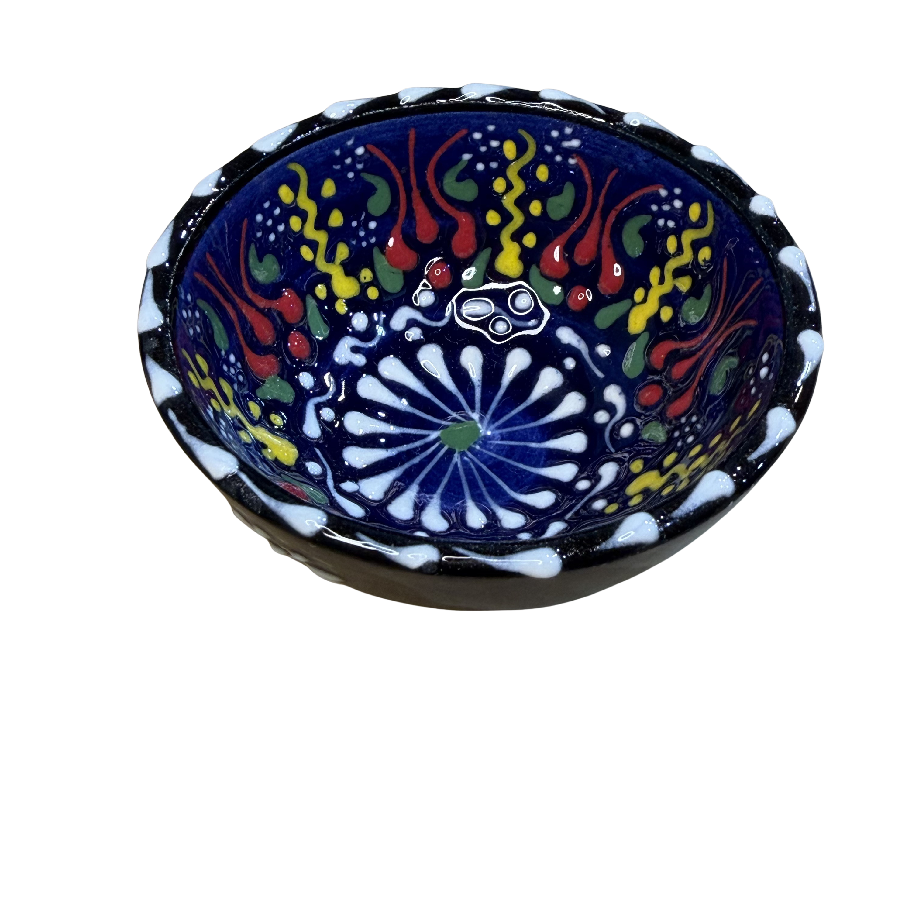 Handmade Turkish Ceramic Dip Bowl – 3" – Assorted Designs