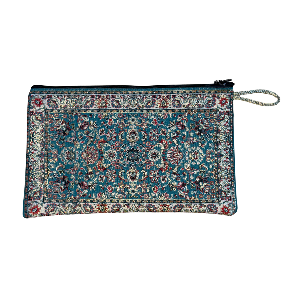 Woven Medium Zip Wallet – Assorted Turkish Inspired Patterns – Polyester Fabric – 8.5 x 5.5 in