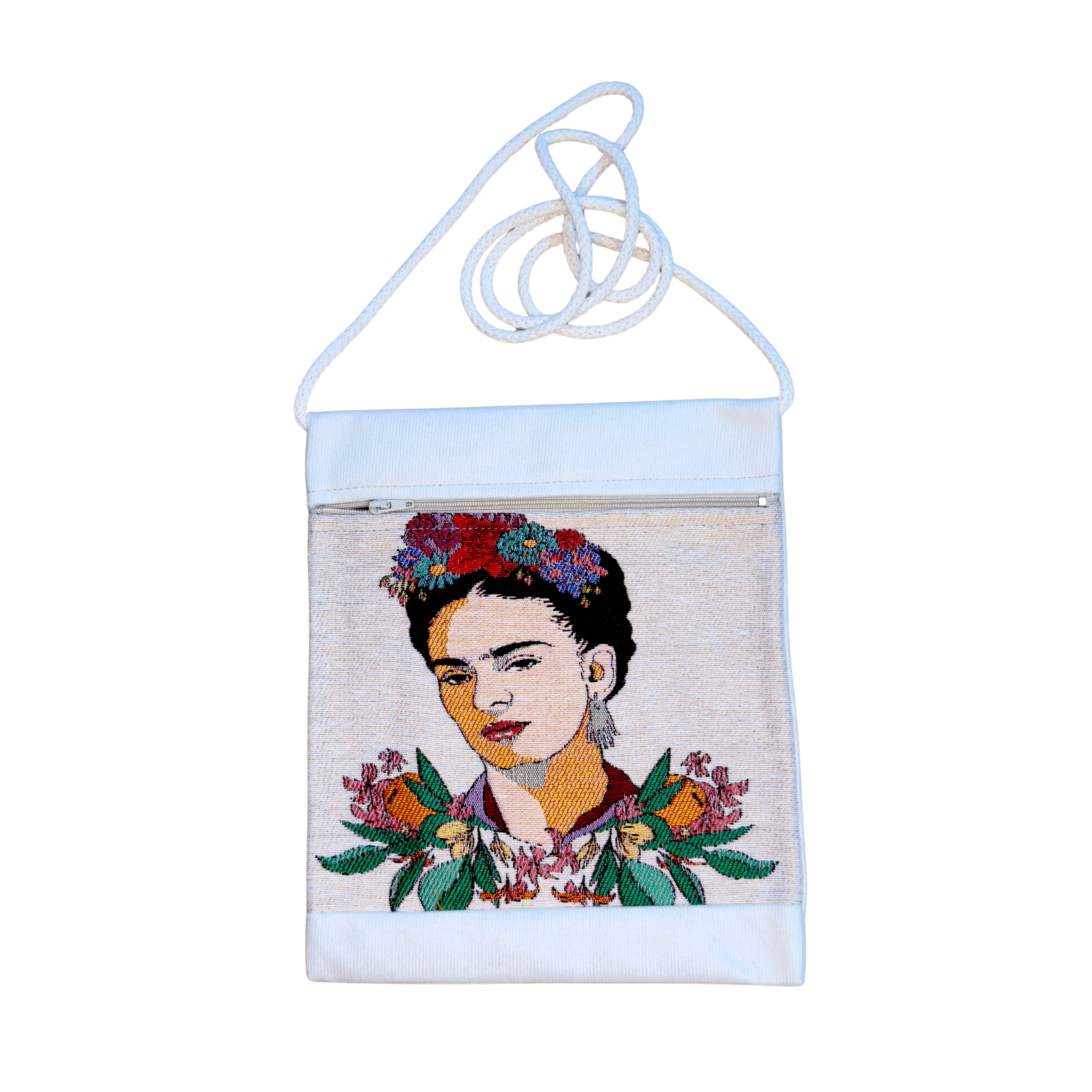 Assorted Tapestry Crossbody Bags – 8" x 10" Woven Art Shoulder Bags – Wholesale Zippered Canvas Crossbody Purse – Mixed Designs & Colors
