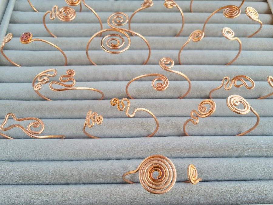 Copper Wire BRACELET Silver & Gold Plating B-07