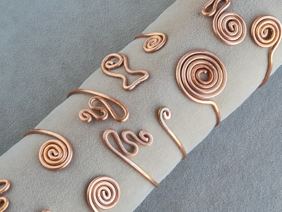 Copper Wire BRACELET Silver & Gold Plating B-07