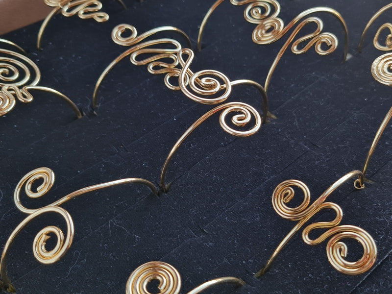 Copper Wire BRACELET Silver & Gold Plating B-07