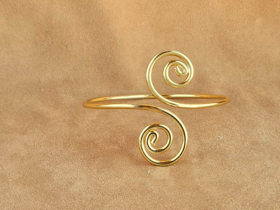 Copper Wire BRACELET Silver & Gold Plating B-07