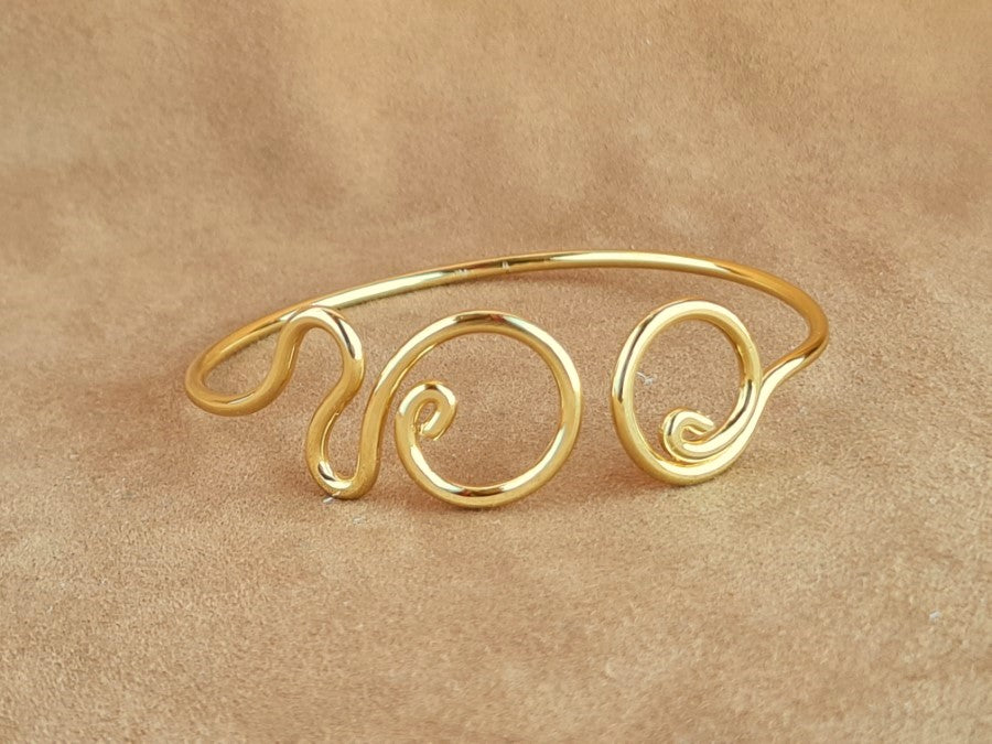 Copper Wire BRACELET Silver & Gold Plating B-07