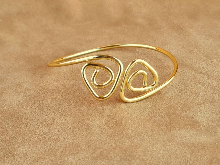 Copper Wire BRACELET Silver & Gold Plating B-07